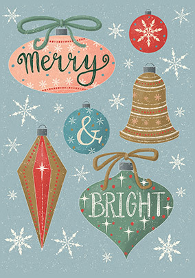 Merry And Bright Christmas Card