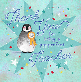 Perfect Teacher Thank You Card