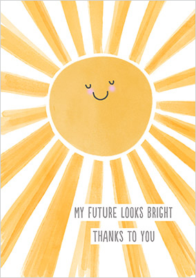 Bright Future Thank You Teacher Card