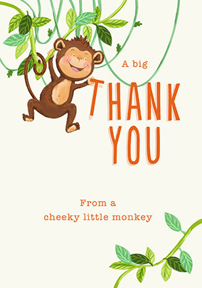 Thank You Teacher Cheeky Monkey Card