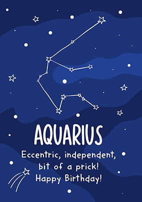 Aquarius Birthday Card