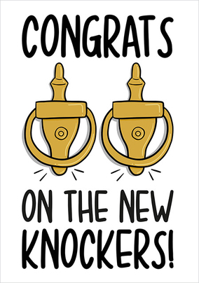 Congrats on the New Knockers New Baby Card