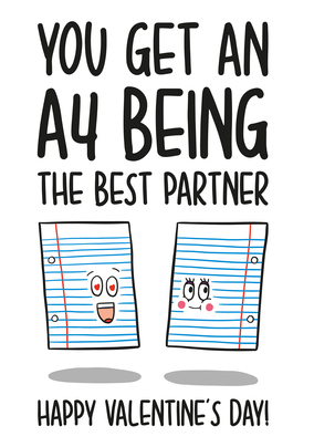 A4 Best Partner Valentine Crd