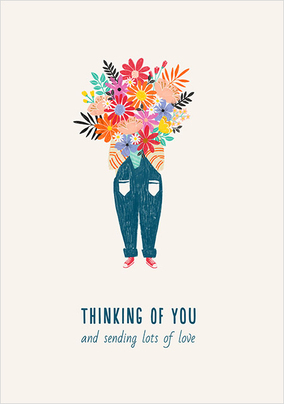 Big Bunch of Flowers Thinking of You Card