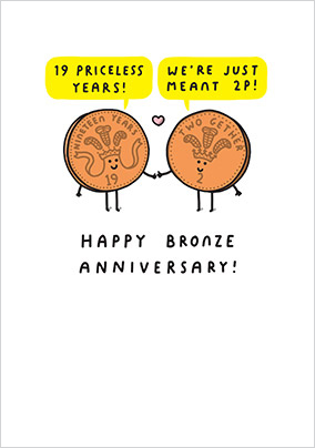 19 Priceless Years Anniversary Cards