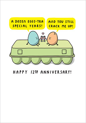 12th Wedding Anniversary Card