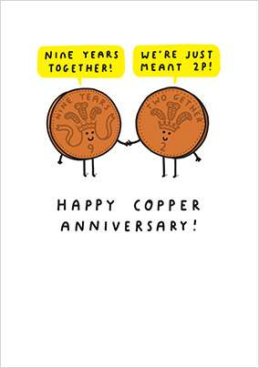 Nine Years Together Anniversary Card