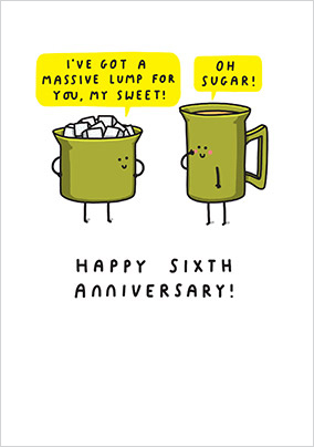 6th Wedding Anniversary Card