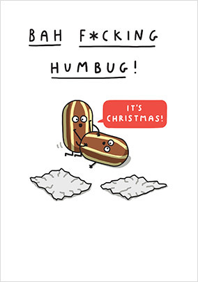 Bah F*cking Humbug Christmas Card