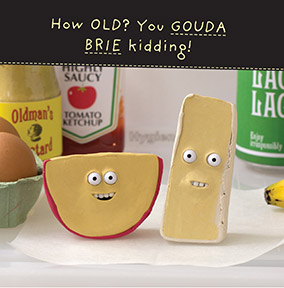 You Gouda Brie Kidding Cheesy Birthday Card