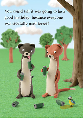Mad Ferret Birthday Card