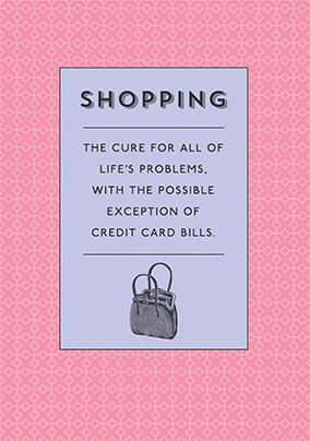 The Meaning of Shopping Birthday Card