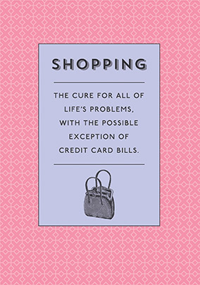 The Meaning of Shopping Birthday Card