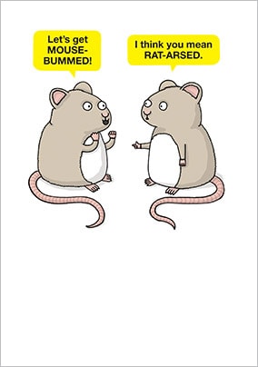 Mouse-bummed Birthday Card