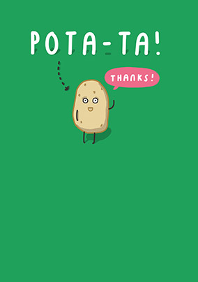 Potat-Ta Thank You Card