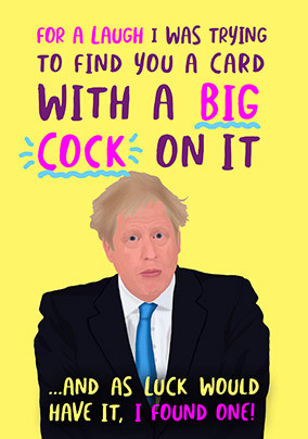 A Big Cock Funny Birthday Card