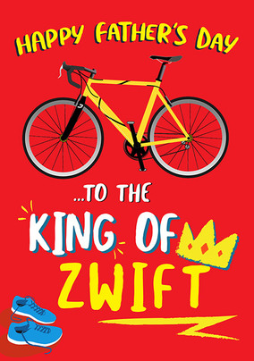 King of Zwift Father's Day Card