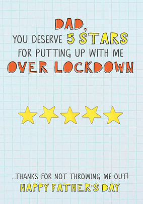 5 Star Review Father's Day Card