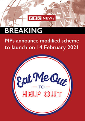 Eat Me Out To Help Out Valentine's Card