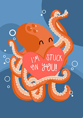 Stuck On You Valentine Card