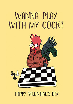 Play With My Cock Valentine Card