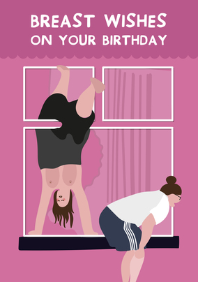 Breast Wishes Birthday Card