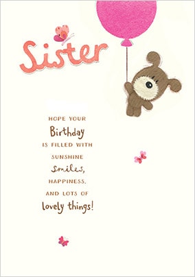 Sister Lovely Things Birthday Card