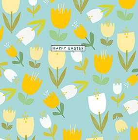 Happy Easter Florals Card