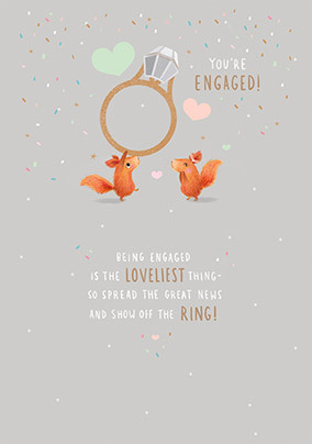 Spread the News and Show off the Ring Engagement Card