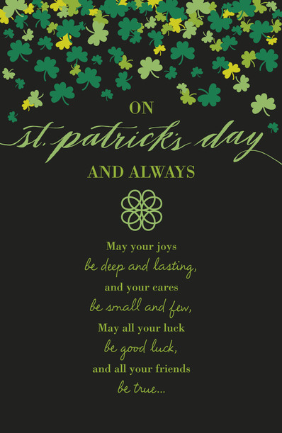 St Patrick's Day Verse Card