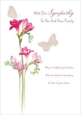 Sympathy to You and Your Family Card
