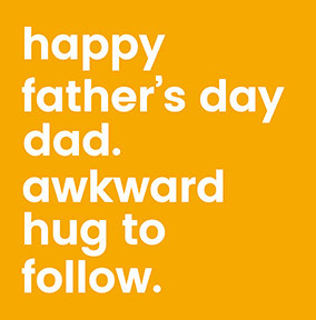 Awkward Hug to follow Card