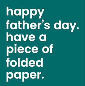Folded Paper Father's Day Card