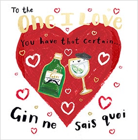 Gin Ne Sais Quoi Valentine's Day Card
