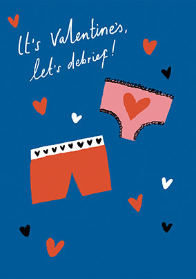 Let's Debrief Valentine's Card