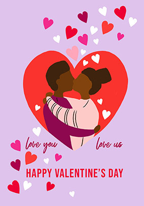 Love You Love Us Valentine's Day Heart Card