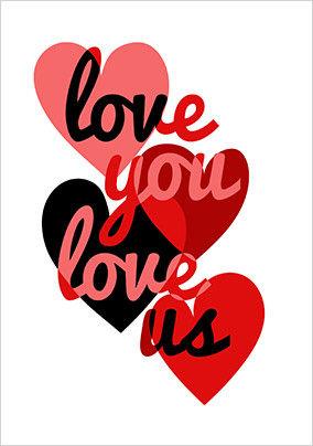 Love Love Love Valentine Card