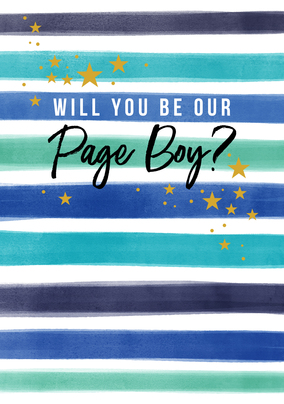 Page Boy Wedding Card