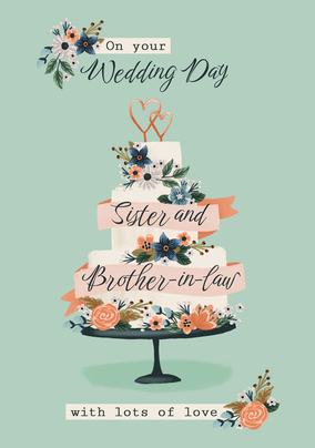 Cake Sister & Brother In Law Wedding Card