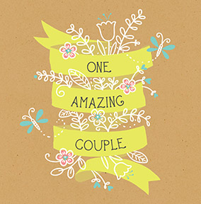 One Amazing Couple Wedding Card