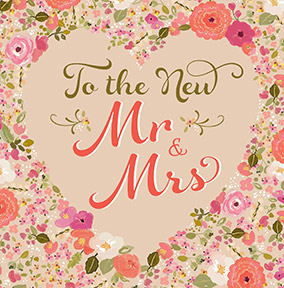 The New Mr & Mrs Wedding Card
