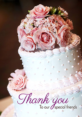 Special Friends Wedding Thank You Card