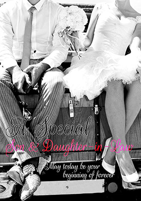 Photographic Son & Daughter-in-Law Wedding Card