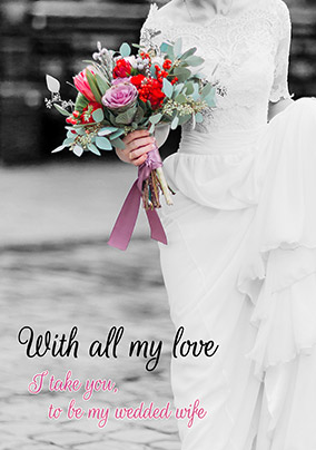 Photographic Wedded Wife Wedding Card