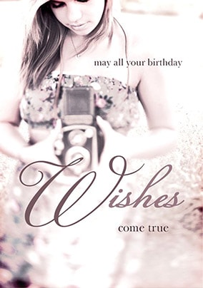 Wishes & Kisses Birthday Card - Dreams Come True
