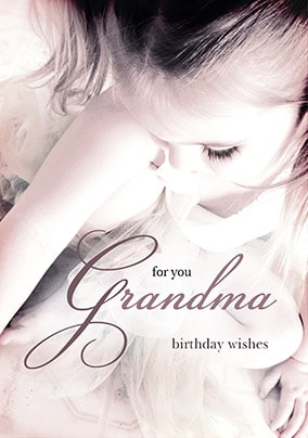 Wishes & Kisses Birthday Card - Grandma
