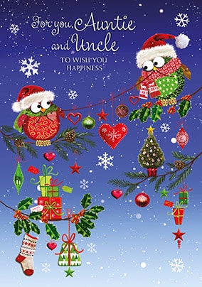 Auntie And Uncle Christmas Card