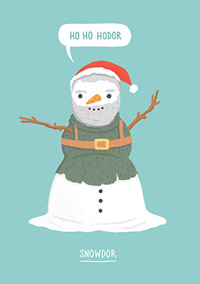 Ho Ho Snowdor Christmas Card