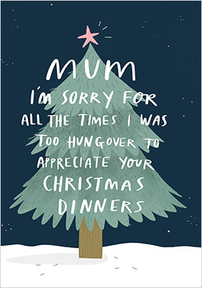 Too Hungover Christmas Card