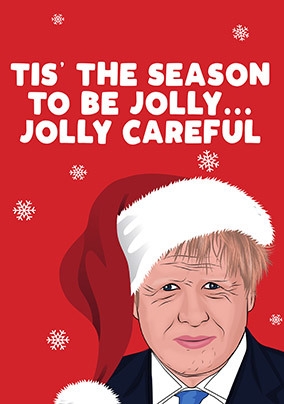 Be Jolly Careful Christmas Card